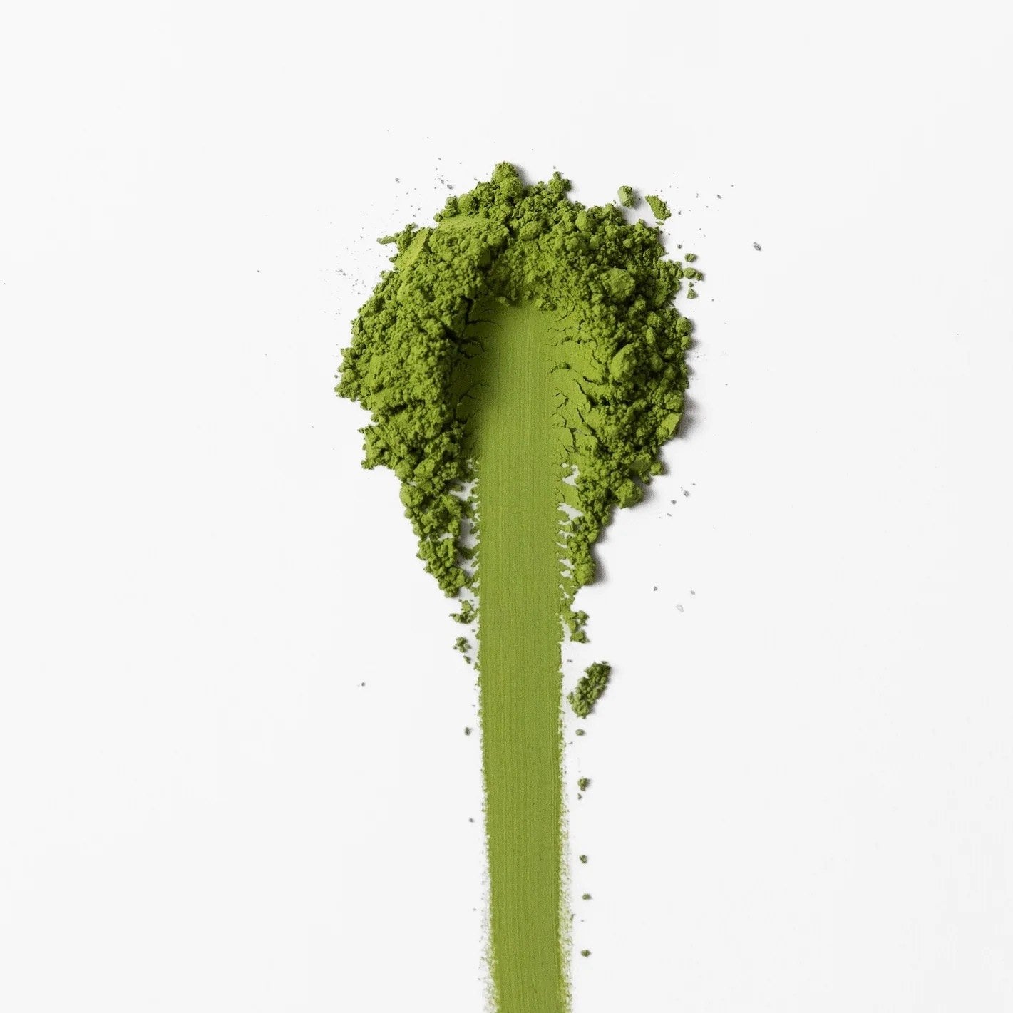 Matcha powder arranged for evaluation